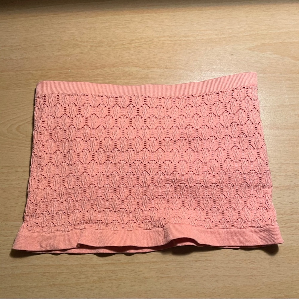 Pink cropped tube top
